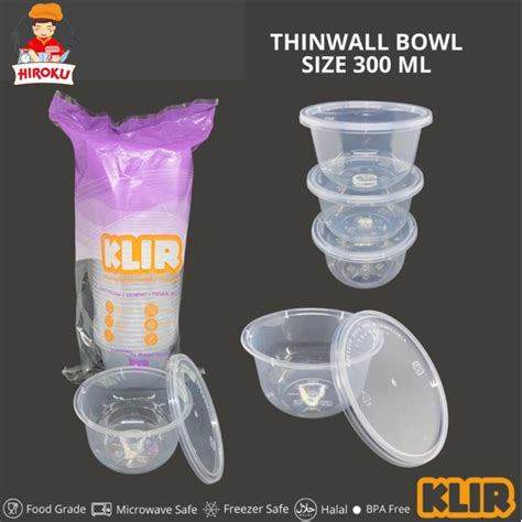 Jual Thinwall Bowl Bulat Ml Ml Isi Pcs Per Pack Mangkok Makan