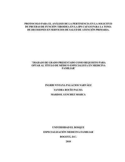 TRABAJO DE GRADO PRESENTADO COMO REQUISITO PARA OPTAR AL TÍTULO DE