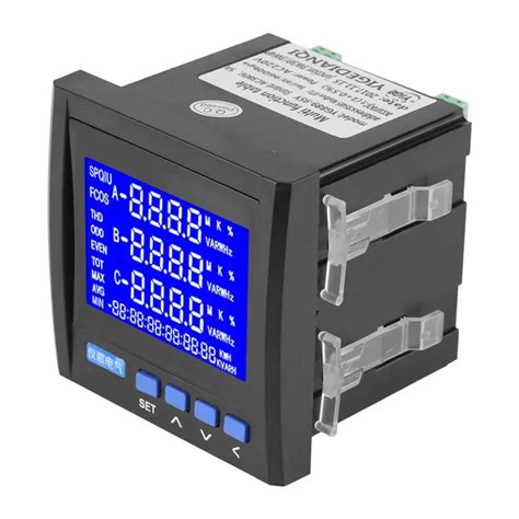 High Accuracy Electric Meter Multifunction 3 Phase Electric Current Voltage Frequency Power