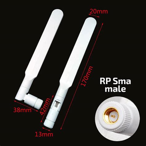 2шт антенна 4G LTE 3G GSM WiFi 8 dBi 900/1800MHz/2.4GHz SMA Male для ...
