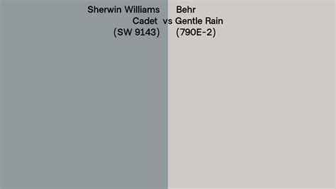 Sherwin Williams Cadet Sw 9143 Vs Behr Gentle Rain 790e 2 Side By