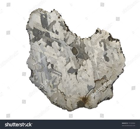 Stock Photo Metallic Iron Meteorite Isolated Stock Photo 79109584