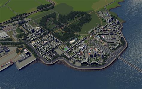 First City Where I Actually Plan My Layout Think It S Coming Along Nicely R Citiesskylines