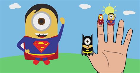 Minions SuperHeroes Finger Family Iron Man Batman Superman Hulk Minions ...