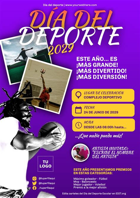 Carteles del Día del Deporte Escolar para imprimir