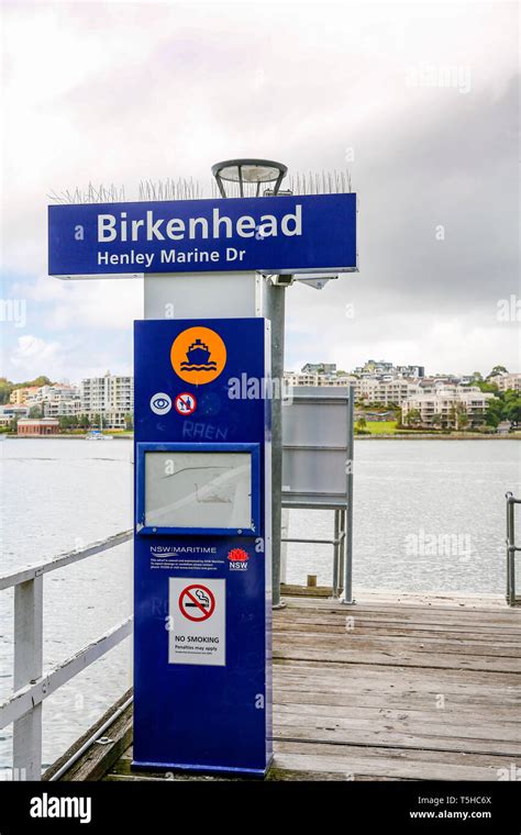 Sydney Birkenhead Henley marine drive ferry wharf on the Parramatta river at Drummoyne,Sydney ...