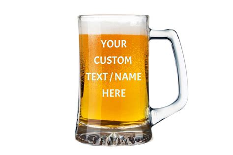 Personalized Glass Beer Mugs For Men Engraved Beer Mug Ts Drinking Custom Ts For Him