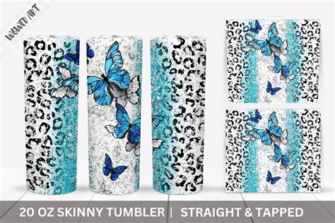 Butterfly 20 Oz Skinny Tumbler Wrap Graphic By Wowed Art · Creative Fabrica