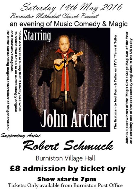 John Archer An Evening Of Comedy And Magic North Yorkshire Coast