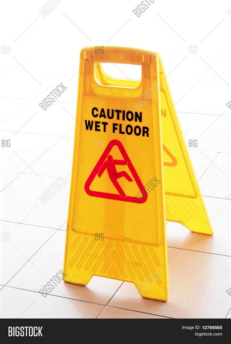 Wet Floor Caution Sign Image And Photo Free Trial Bigstock