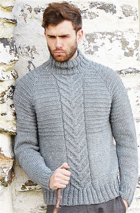 Free Knitting Pattern For A Mens Cabled Sweater