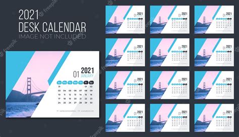 Premium Vector | Desk calendar 2021 premium ,desk calendar for 2021 ...