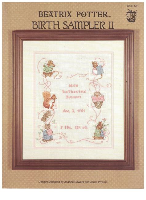 Cross Stitch Patterns Birth Sampler