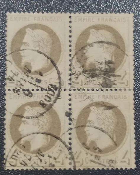 TIMBRE FRANCE AVANT 1900 N27 Oblitéré Bloc De 4 Voir Photos EUR 180