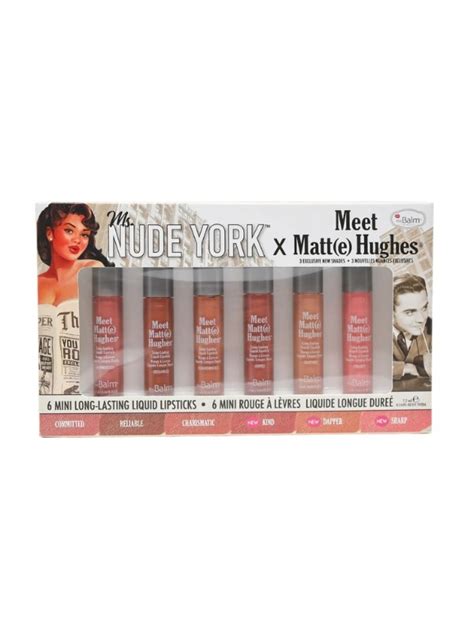 TheBalm Meet Matte Hughes Mini Kit Miss Nude York Set Mit Sechs Matten