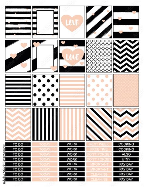 Digital planner, Digital stickers set Stock Vector | Adobe Stock