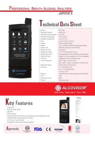 Breath Alcohol Analyzer Alcovisor Jupiter X At Rs Alcohol