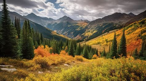 The Mountain Scenery Is Very Colorful This Fall Background, Pictures Of ...