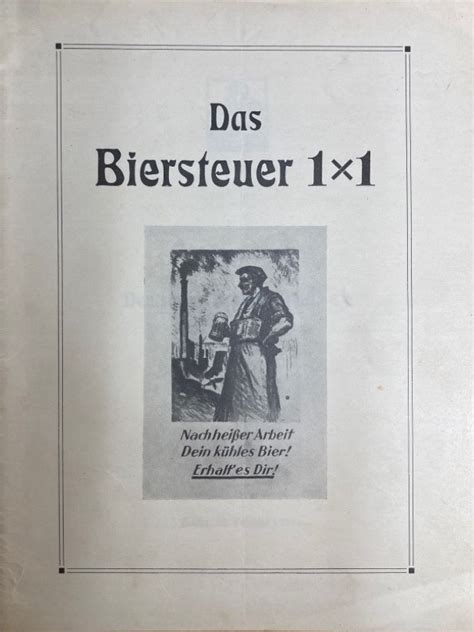 Das Biersteuer 1x1 By Deutscher Brauer Bund Hrsg Gut Kartoniert O