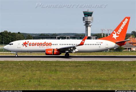 TC TJI Corendon Airlines Boeing 737 8S3 WL Photo By Kees Marijs ID