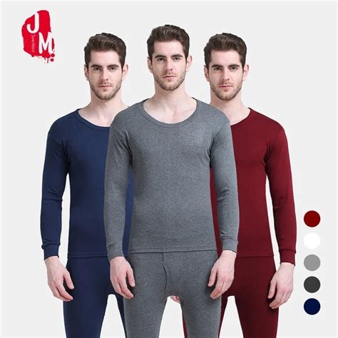 Winter Autumn Men Warm Thermal Underwears Cotton Long Johns Thermal Underwear Sets Thick Black