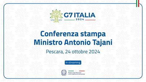 Il Ministro Tajani Presiede A Pescara Il G Sviluppo Ministero Degli