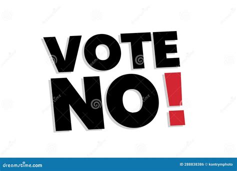 Australian Referendum Sign With Words Vote No Stock Illustration