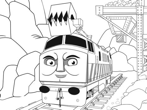 Diesel Train Coloring Pages