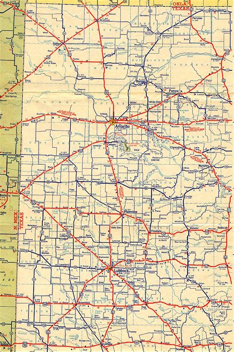 Texas Panhandle Road Map Printable Maps