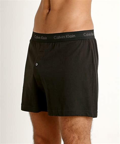 Calvin Klein Cotton Classics Knit Boxer 3 Pack Black Nu3040 001 Free