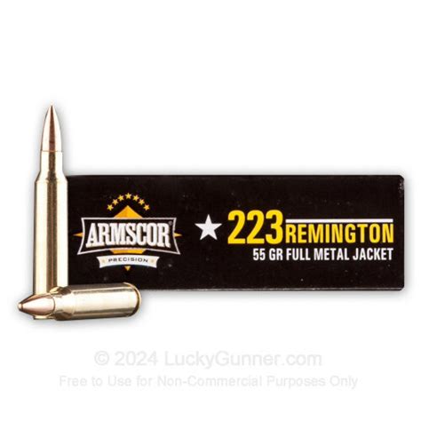 Bulk 223 Rem Ammo For Sale 55 Grain Fmj Ammunition In Stock By Armscor 1000 Rounds