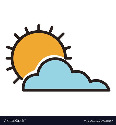 Cloudy weather symbol Royalty Free Vector Image