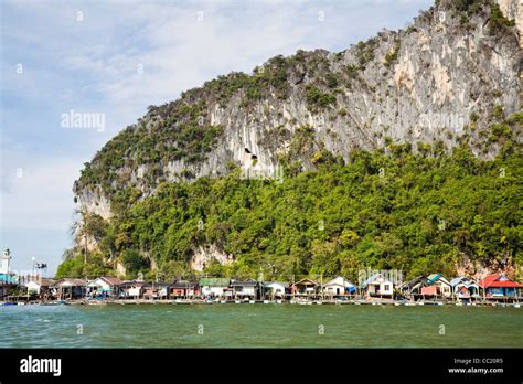 The Muslim fishing village of Ko Panyi. Ko Panyi, Phang-Nga Bay ...