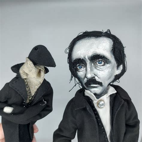 Edgar Allan Poe Doll Crow Doll Made To Order Etsy