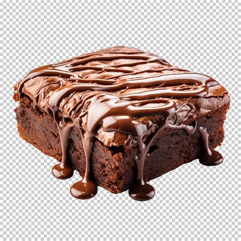 Premium Psd A Delicious Chocolate Brownie Isolated On Transparent