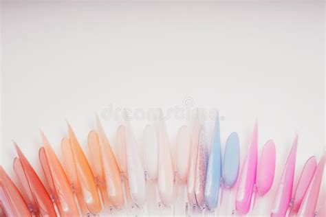 Varnish Color Palette for Nail Painting. Multicolored Samples of Nail ...