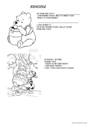 Winnie The Pooh English Esl Worksheets Pdf Doc