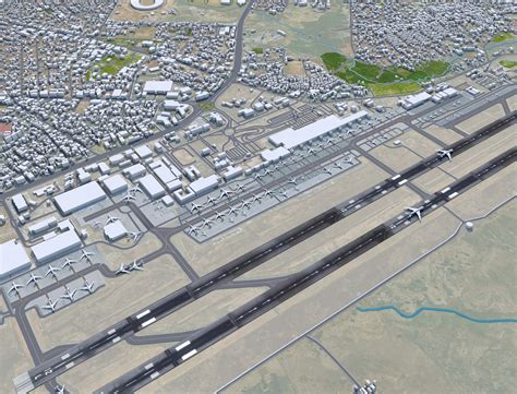 Addis Ababa Bole Airport - 3D Model by 3dstudio