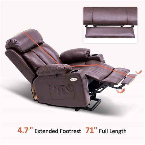 Large Electric Power Lift Recliner Chair with Extended Footrest for Ta – Relaxing Recliners