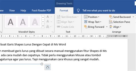 Cara Mudah Membuat Garis Shapes Lurus Dengan Cepat Di Ms Word Jaya