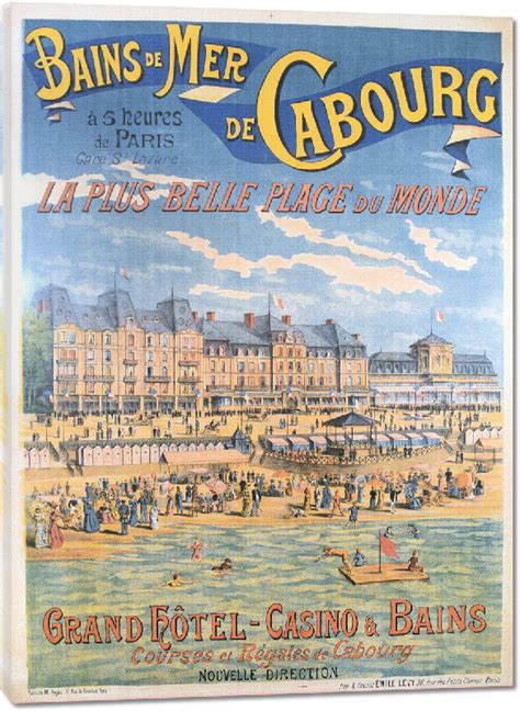 Toiles Imprim Es Reproduction Affiche Touristique Vintage Cabourg