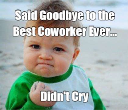 Good Luck Coworker Funny Goodbye Memes - art-fidgety