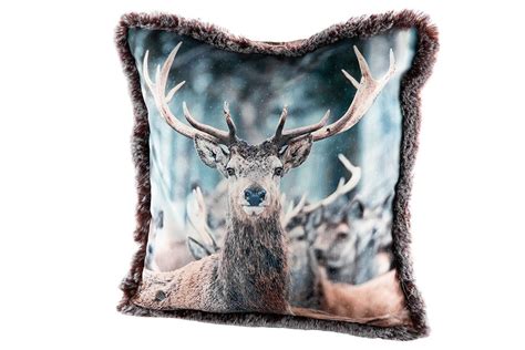 Acheter Un Coussin En Tissu Gilde Cerfs Hiver LivingActive Fr