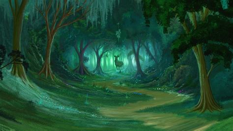 🥇 Fantasy forest deer art drawings wallpaper | (14623)