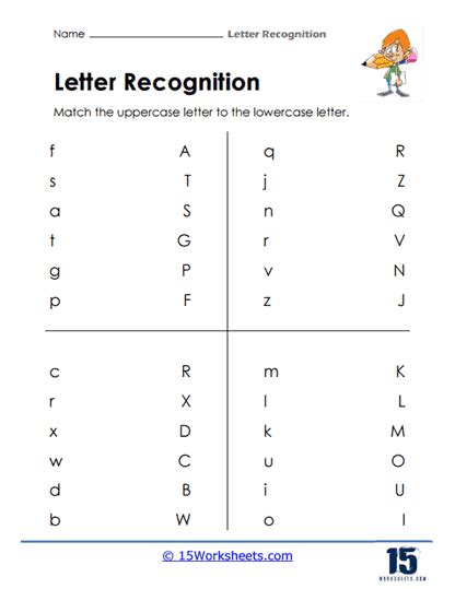 Letter Recognition Worksheets 15 Worksheets Library