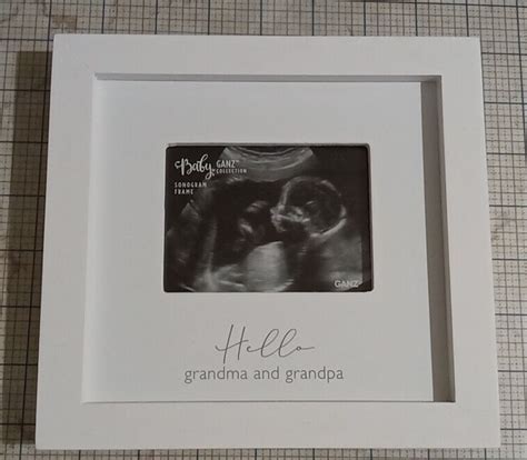 Small Photo Sonogram Ultrasound Frame For Grandma And Grandpa X