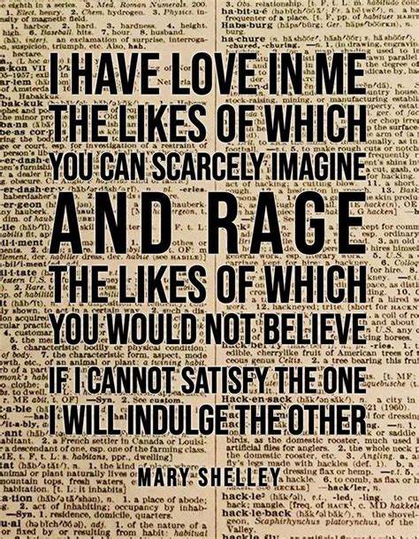 I Have Love In Me Quote Mary Shelley Literary Poster Etsy Mary