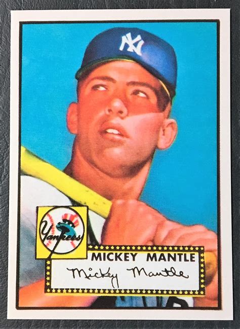 1952 311 Mickey Mantle Rookie Reprint Mint Condition New Etsy