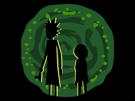 Rick And Morty Silhouette Art - Tabemono Wallpaper