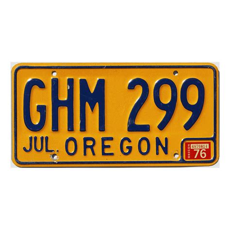 1976 Oregon Ghm299 Old Or License Plates